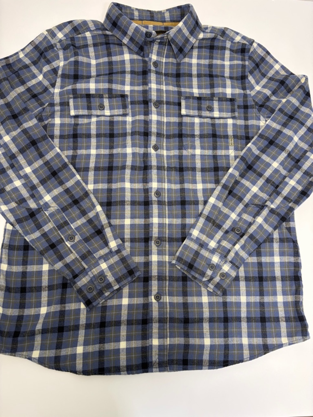 Brother Blue and White Plaid Button-Down Shirt